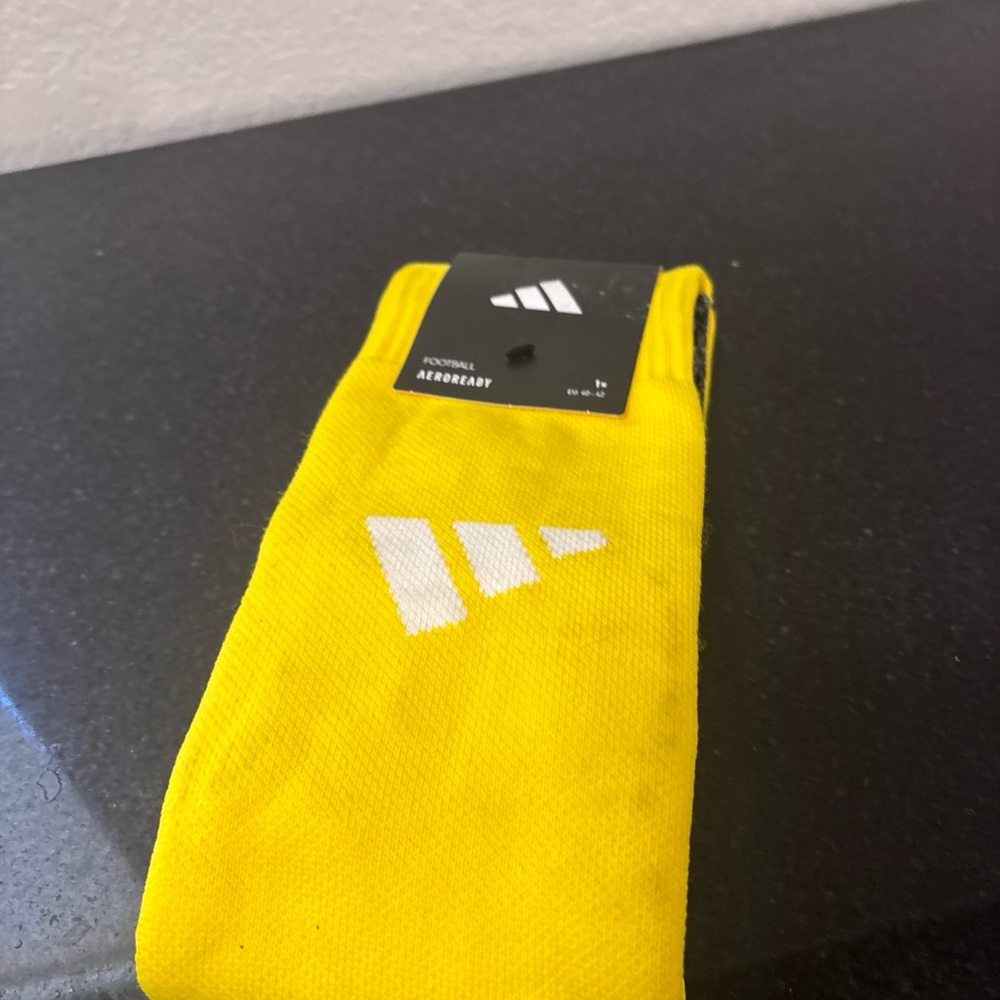 adidas Men's Bright Yellow Athletic Socks